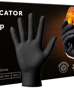 MERCATOR gogrip неопудрені нітрилові рукавички чорні (уп 50 шт)