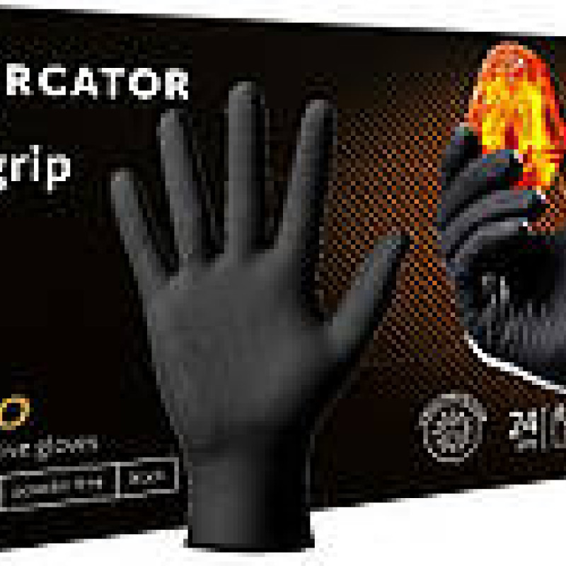 MERCATOR gogrip неопудрені нітрилові рукавички чорні (уп 50 шт) MERCATOR gogrip неопудрені нітрилові рукавички чорні (уп 50 шт)
