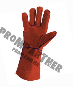 Рукавички спилок КРАГА 35 см з бавовняною підкладкою