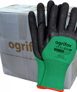 Рукавички робочі захисні з латексним покриттям ogrifox OX-HALFOM ZB розмір 10