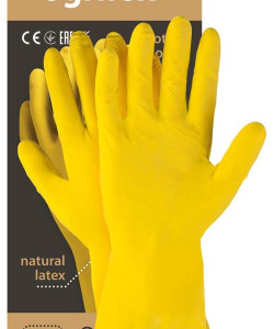 Рукавички латексні господарські, рукавички господарські OX-FLOX розмір М