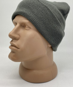 Шапка зимова, подвійна з підворотом, колір сірий