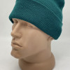 Шапка зимова з підворотом, колір темно зелений, шапка зелена