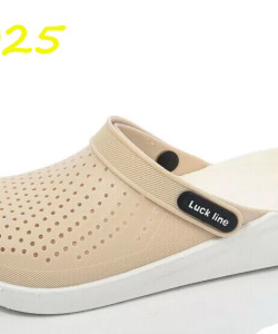 Крокси жіночі Luck line бежевий, крокси жіночі бежеві сілікон  , стильные кроксы женские бежеві , подошва пвх