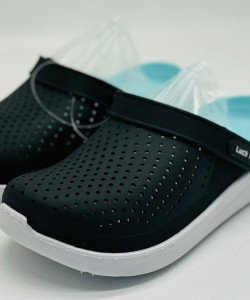 Крокси жіночі Luck line чорні  крокси жіночі чорні сілікон  , стильные кроксы женские черные, подошва пвх