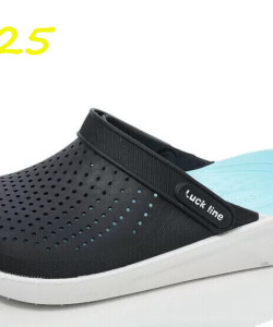 Крокси жіночі Luck line чорні  крокси жіночі чорні сілікон  , стильные кроксы женские черные, подошва пвх