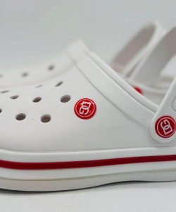 Кроки білі жіночі DAGO, колір білий, крокси пінка ЕВА крокси жіночі білі