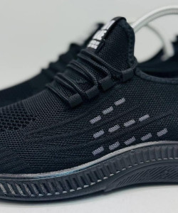 Кросівки літні сітка SAYT RLAE (колір чорний) Мокасині чоловічі