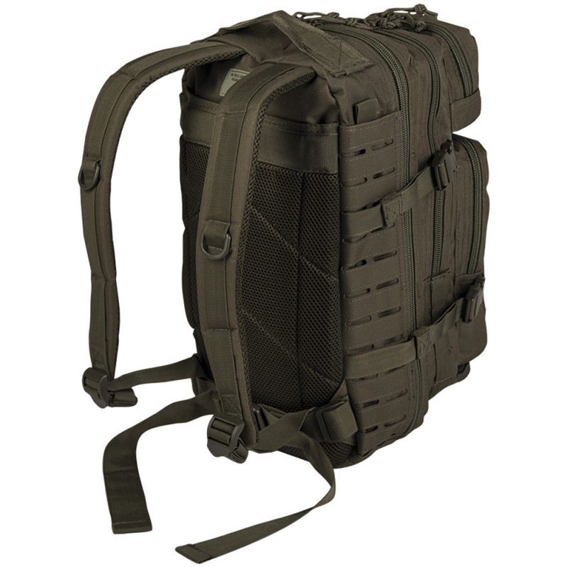 Рюкзак Mil-Tec тактичний, 20л US Assault Pack SM Laser Cut, колір оливкової (розмір В42 х Ш20 x Г25 см) Рюкзак Mil-Tec тактичний, 20л US Assault Pack SM Laser Cut, колір оливкової (розмір В42 х Ш20 x Г25 см)