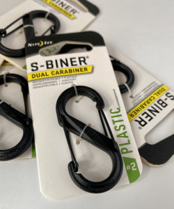 Тактичний карабін, колір чорний. Карабін розвантажувальний Nite Ize Karabiner S-Biner Gr. 2