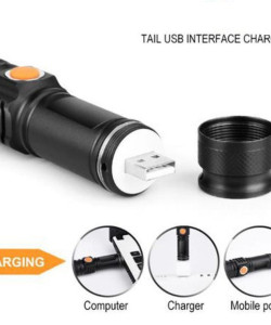 Ліхтарик ручний  X-Balog протиударний, вологостійкий із заряджанням USB Тактичний ліхтар POLICE BL-616-T6 Zoom Ліхтарик ручний  X-Balog протиударний, вологостійкий із заряджанням USB Тактичний ліхтар POLICE BL-616-T6 Zoom