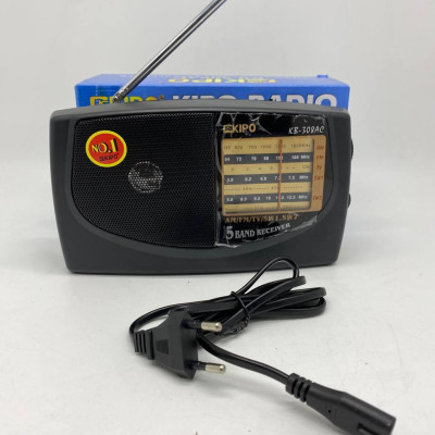 Радіоприймач KIPO-KB 308AC (FM/AM/SW/TV), Телескопічна антена, відкидна ручка, радіоприймач Радіоприймач KIPO-KB 308AC (FM/AM/SW/TV), Телескопічна антена, відкидна ручка, радіоприймач