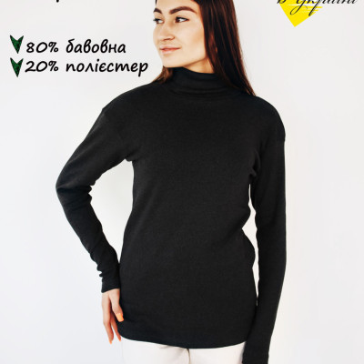 Гольф-водолазка жіноча утеплений колір чорний, гольф утеплень, гольф зимовий Гольф-водолазка жіноча утеплений колір чорний, гольф утеплень, гольф зимовий