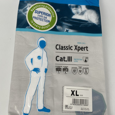 Захисний комбінезон хімзахисний Tyvek Classic Xpert CHF5 (костюм Тайвек) (хімзахист, захист від радіації) XL Захисний комбінезон хімзахисний Tyvek Classic Xpert CHF5 (костюм Тайвек) (хімзахист, захист від радіації) XL
