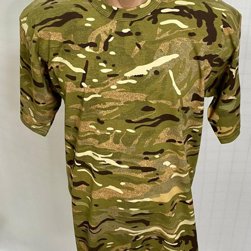 Футболка армійська Multicam 100% бавовна, пл.165 г/м2, футболка камуфльована Мультикам Футболка армійська Multicam 100% бавовна, пл.165 г/м2, футболка камуфльована Мультикам